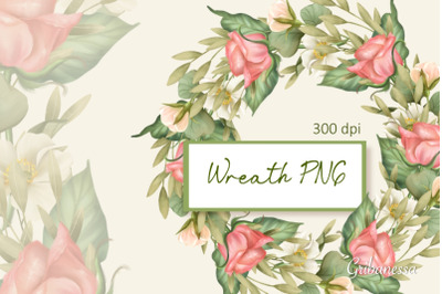 Flowers wreath PNG | Floral sublimation