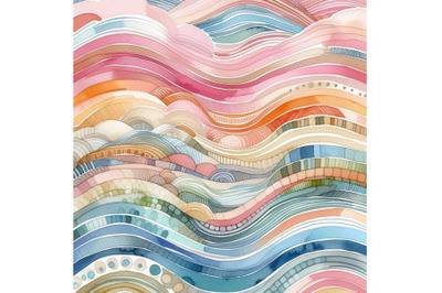 Watercolor striped abstract background