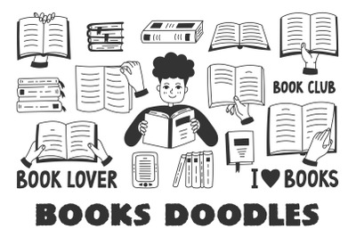 Books Doodles PNG Clipart