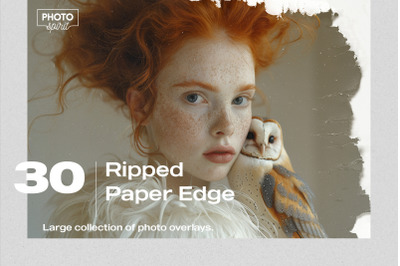 Ripped Paper Edge Effect Photo Overlays
