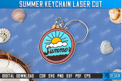 Summer Keychain | Keychain Inscription | Engraved Wooden Keychain |CNC