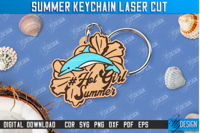 Summer Keychain | Keychain Inscription | Engraved Wooden Keychain |CNC