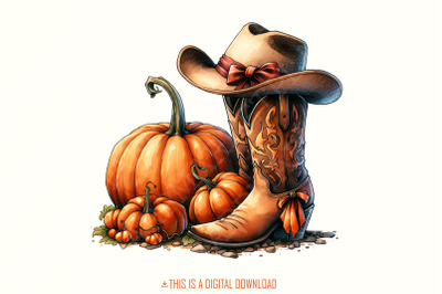 Howdy Pumpkin Png, Halloween Png, Western Pumpkin Png, Fall Vibes Png, Spooky Season Png, Retro Halloween Design, Sublimation Designs