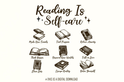 Retro Bookish PNG, Mental Health Reading, Read More Books Art, Book Lover Gift, Book Worm Download, Trendy Bookish Designs, Book Club