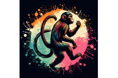 Monkey T-shirt graphics, monkey chimpanzee illustratio