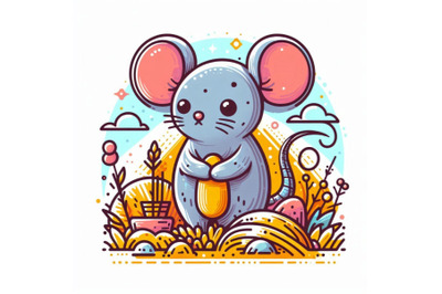 Mouse. cartoon farm animal