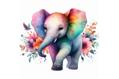 Elephant. Elephant illustration watercolor