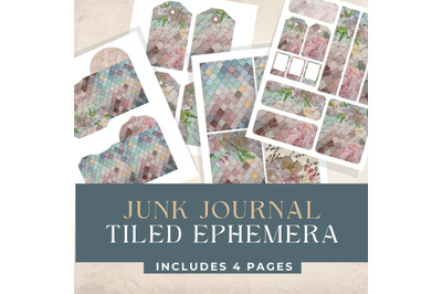 Tiled Ephemera - Junk Journal Printables