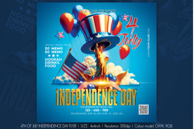 4th Of July Independence Day Flyer