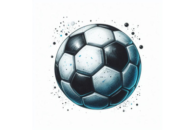 Soccer ball. football watercolor hand drawn illustration