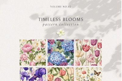 Vintage Botanicals Floral Patterns Collection: Hand-Drawn Prints
