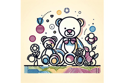 Teddy bear. Toy background for kid Birthday