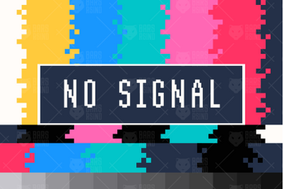 No Signal Pixel Minimalistic Background