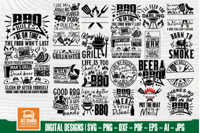 Barbecue SVG Bundle / Grill SVG / Cut Files / Commercial use / Cricut