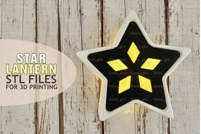 Christmas Star Lantern Shadow Box- STL files for 3D printing