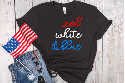 Red White &amp; Blue Word Art | Embroidery