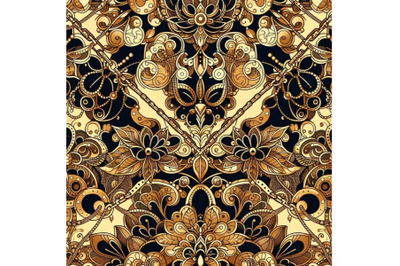 Gold chains seamless pattern. luxury illustration. go