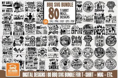 Barbecue SVG Bundle 80 designs | BBQ svg bundle | Dad Bbq