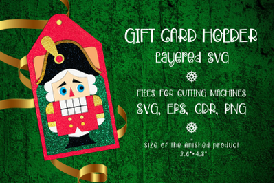 Nutcracker | Christmas Gift Card Holder | Paper Craft Template