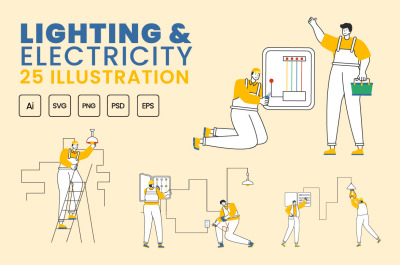 25 Lighting and Electricity Energy Illustration