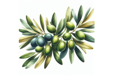 Olive. Olives branches. Olive Branches with Olives