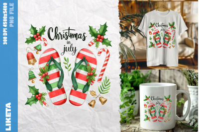 Flip Flops Christmas in July Art