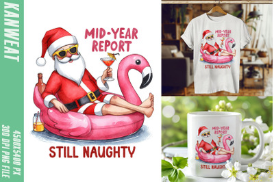 Mid-Year Naughty Flamingo Art