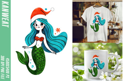 Mermaid Christmas in July Art