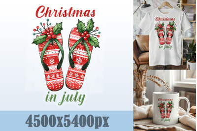 Festive Flip Flops in July Art