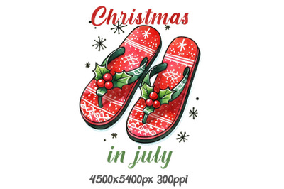 Festive Flip Flops in July Art