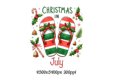 Flip Flops Christmas in July Art