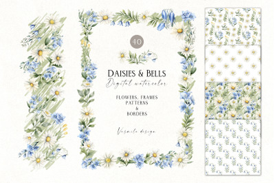 Daisy and Bells Flower Set