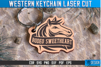 Western Keychain | Gift Idea | Cowboy &amp; Wild West | Vintage Keychain