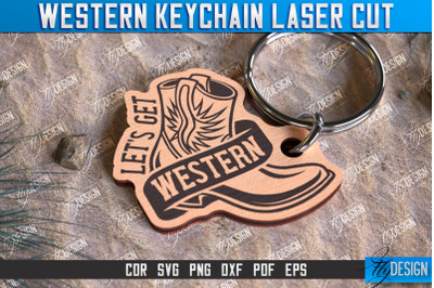 Western Keychain | Gift Idea | Cowboy &amp; Wild West | Vintage Keychain