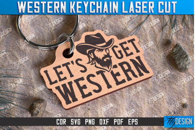 Western Keychain | Gift Idea | Cowboy &amp; Wild West | Vintage Keychain