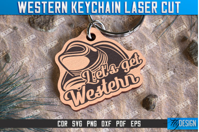 Western Keychain | Gift Idea | Cowboy &amp; Wild West | Vintage Keychain