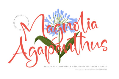 Magnolia Agapanthus - Beautiful Handwritten