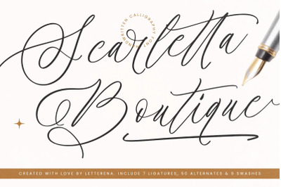 Scarletta Boutique - Handwritten Calligraphy Font