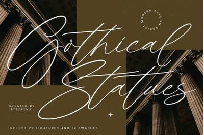 Gothical Statues - Modern Stylish Script