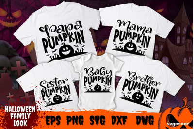 Halloween Pumpkin Family SVG Bundle