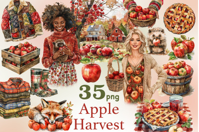 Apple Harvest Clipart | Apple Garden PNG