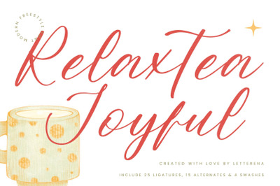 Relaxtea Joyful - Modern Freestyle Font