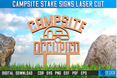 Campsite Stake Sign | 3D Sign Design | Camping Vibes | Adventure | CNC