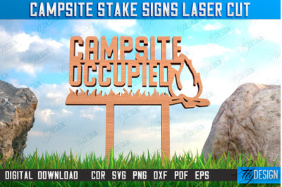 Campsite Stake Sign | 3D Sign Design | Camping Vibes | Adventure | CNC