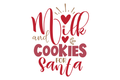 milk and cookies for santa svg