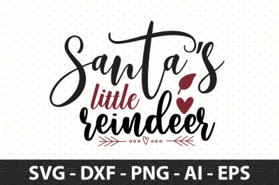 santas little reindeer svg