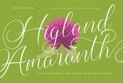 Higland Amaranth - Stylish Calligraphy Font