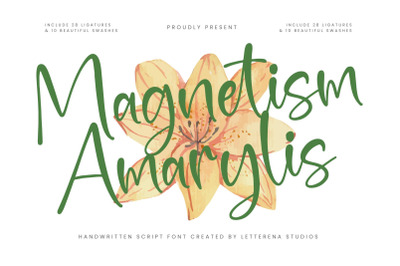 Magnetism Amarylis - Handwritten Script Font