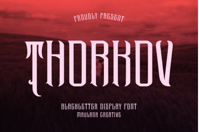Thorkov Blackletter Display Font