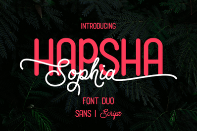 Hapsha Sophia Font Duo - Calligraphy Monoline Font